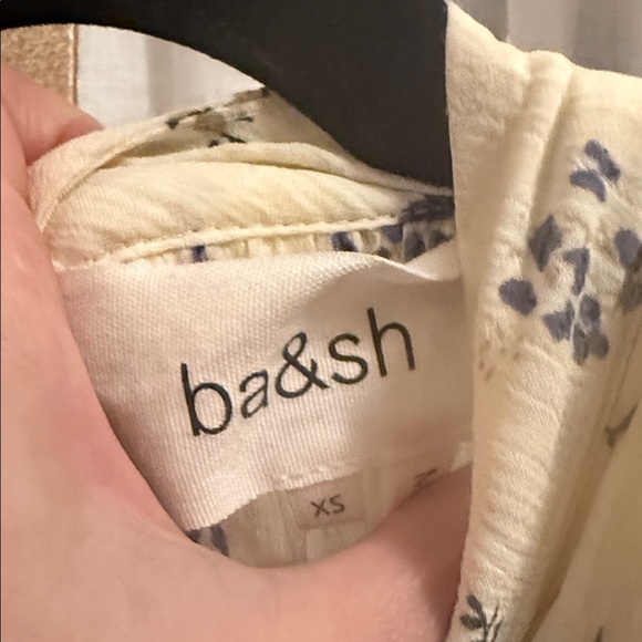 ba&sh Cream and Blue Floral Blouse - Picture 4 of 8